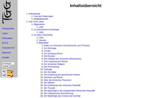 Vorschau von www.ewetel.net, Latein und Römische Geschichte
