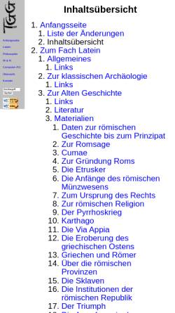 Vorschau der mobilen Webseite www.ewetel.net, Latein und Römische Geschichte