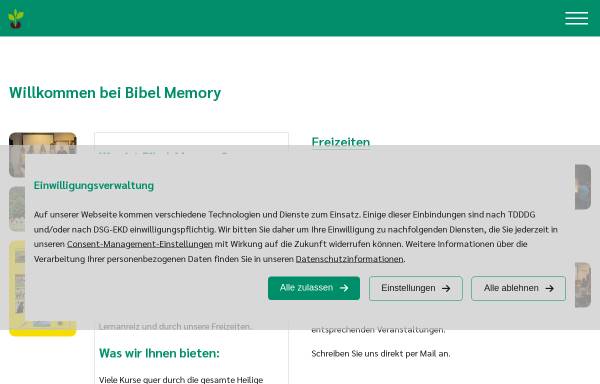 Vorschau von www.bibel-memory.de, Bibel-Memory e.V.