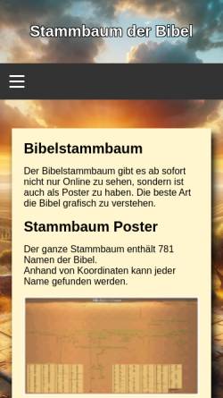 Vorschau der mobilen Webseite www.bibelstammbaum.ch, Bibelstammbaum