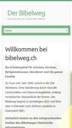 Vorschau der mobilen Webseite www.bibelweg.ch, Bibelweg