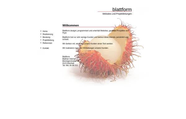 Vorschau von www.blattform.ch, Blattner, Mischa