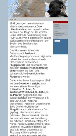 Vorschau der mobilen Webseite www.lilienthal-museum.de, Anklam, Otto-Lilienthal-Museum