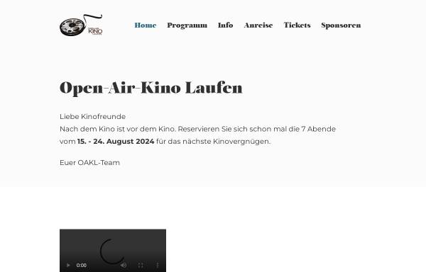 Vorschau von www.openairkinolaufen.ch, Open-Air-Kino Laufen