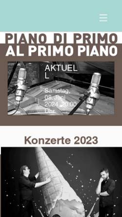 Vorschau der mobilen Webseite www.piano-di-primo.ch, Piano di Primo al Primo Piano