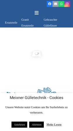 Vorschau der mobilen Webseite www.meixner-guelletechnik.de, De Laval BSA GmbH/Meixner Gülletechnik