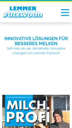 Vorschau der mobilen Webseite www.lemmer-fullwood.info, Lemmer - Fullwood GmbH