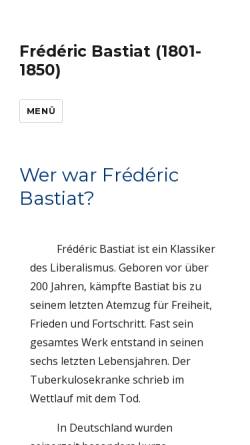 Vorschau der mobilen Webseite www.bastiat.de, Bastiat, Frédéric