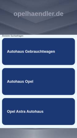 Vorschau der mobilen Webseite www.opelhaendler.de, Alfred Linck Automobile GmbH