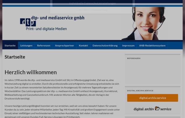 Vorschau von www.dtp-media.de, DTP - und Mediaservice GmbH