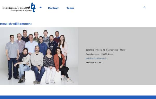 Vorschau von www.berchtold-tosoni.ch, Berchtold + Tosoni AG Bauingenieure + Planer