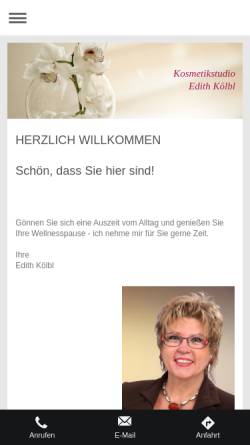 Vorschau der mobilen Webseite www.koelbl-beauty.de, Edith Kölbl