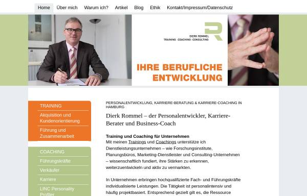 Vorschau von www.dierk-rommel.de, Coaching Dierk Rommel