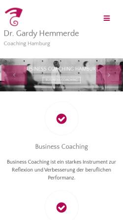 Vorschau der mobilen Webseite www.hemmerde-coaching.de, Dr. Gardy M. Hemmerde