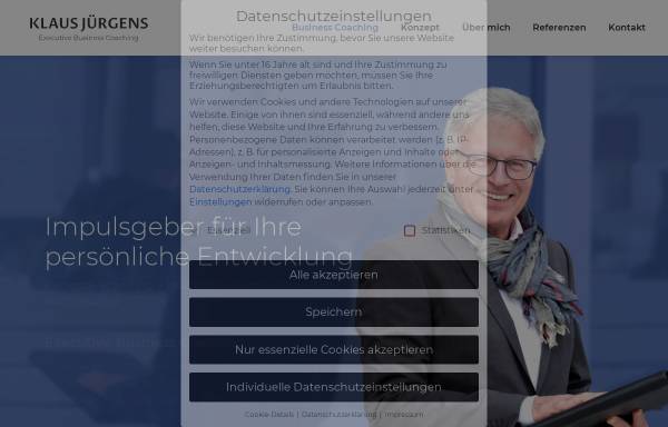 Vorschau von www.klausjuergens.de, Klaus Jürgens Management Coaching