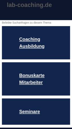 Vorschau der mobilen Webseite www.lab-coaching.de, Life & Business Coaching Nicole Willnow