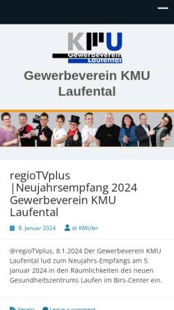 Vorschau der mobilen Webseite www.kmu-laufental.ch, Gewerbeverein KMU Laufental