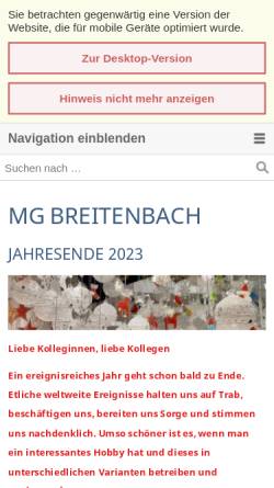 Vorschau der mobilen Webseite www.mgbreitenbach.ch, Modellfluggruppe Breitenbach