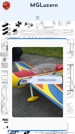 Vorschau der mobilen Webseite www.mgluzern.ch, Modellfluggruppe Luzern