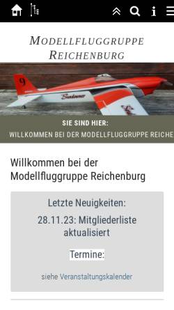 Vorschau der mobilen Webseite www.mfgr.ch, Modellfluggruppe Reichenburg
