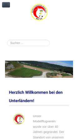 Vorschau der mobilen Webseite www.mgul.ch, Modellfluggruppe Unterland