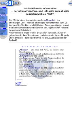 Vorschau der mobilen Webseite www.s51.de, S51.de - alles über DAS Moped