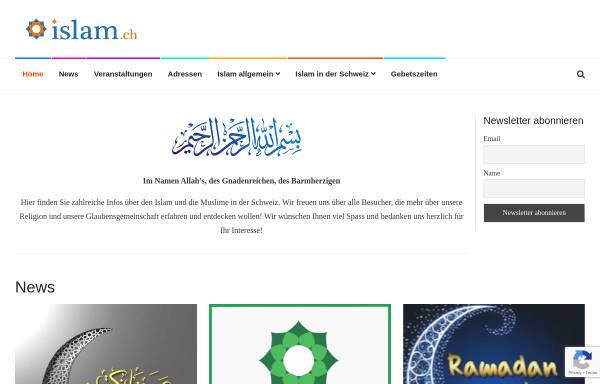 Vorschau von www.islam.ch, Islam in der Schweiz