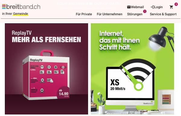 Vorschau von www.teleport.ch, Internet Services im Verbundnetz Pratteln