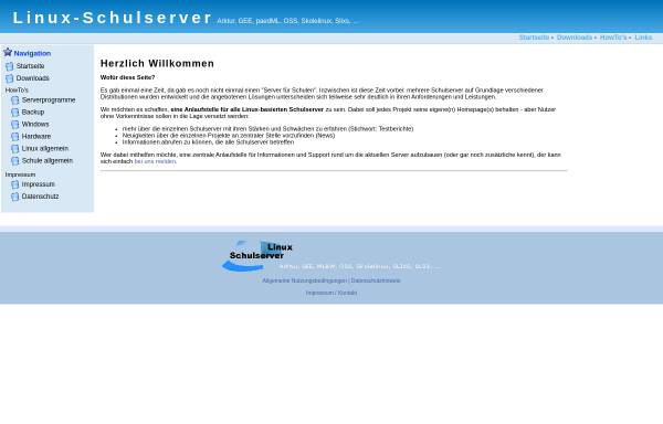 Vorschau von www.linux-schulserver.de, Linux Server an Schulen