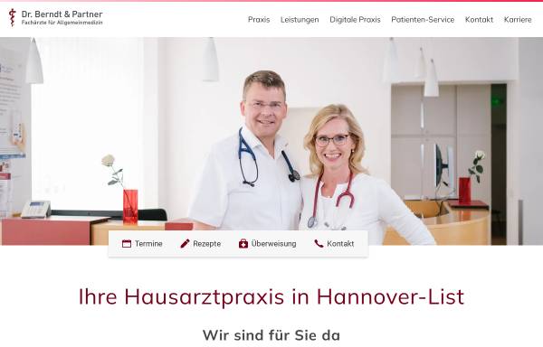 Vorschau von www.praxis-dr-berndt.de, Hausärztliche Praxis Dr. Berndt & Partner