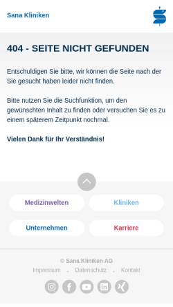 Vorschau der mobilen Webseite www.sana-klinikum-remscheid.de, Junker, Dr. med. Rolf