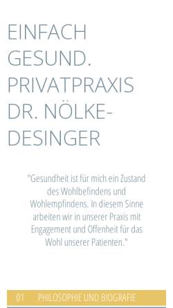Vorschau der mobilen Webseite www.noelke-desinger.de, Nölke-Desinger, Dr. med. Christoph