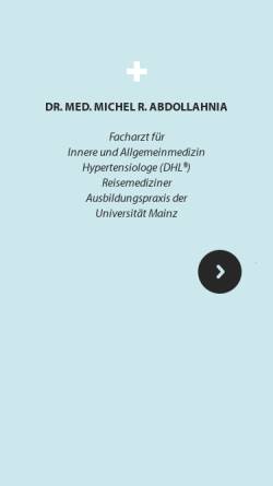 Vorschau der mobilen Webseite praxis-abdollahnia.de, Abdollahnia, Dr. med. Michel R.