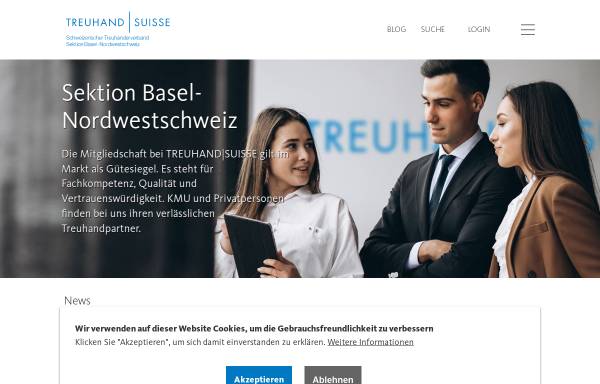Vorschau von www.treuhandsuisse-bs.ch, Schweizerischer Treuhänderverband Sektion Basel-Nordwestschweiz