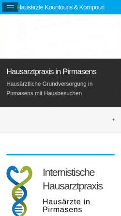 Vorschau der mobilen Webseite hausarzt-kountouris-pirmasens.de, Steidle, Dr. med. Reinhard und Dr. med. Carla