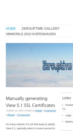 Vorschau der mobilen Webseite www.zerouptime.ch, Zerouptime.ch