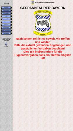 Vorschau der mobilen Webseite www.gespannfahrer-bayern.de, Gespannfahrer Bayern