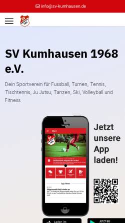 Vorschau der mobilen Webseite www.sv-kumhausen.de, SV Kumhausen Tischtennisabteilung