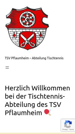 Vorschau der mobilen Webseite tsvpflaumheim-tt.de, TSV Pflaumheim Tischtennisabteilung
