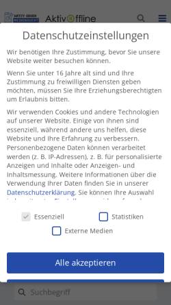 Vorschau der mobilen Webseite www.aktiv-gegen-mediensucht.de, Aktiv gegen Mediensucht e.V.