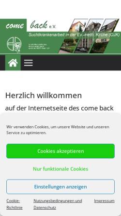 Vorschau der mobilen Webseite verein-comeback.de, Come back e.V. Zittau
