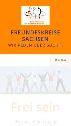 Vorschau der mobilen Webseite www.freundeskreise-landesverband-sachsen.de, Landesverband der Freundeskreise für Suchtkrankenhilfe Sachsen e.V.
