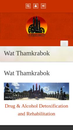 Vorschau der mobilen Webseite wat-thamkrabok.org, Thamkrabok Monastery