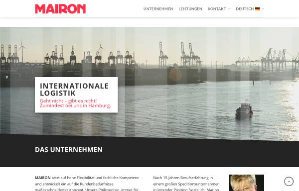 Vorschau von www.mairon-logistik.de, MAIRON Internationale Logistik GmbH