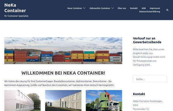 Vorschau von www.neka-container.de, NEKA Container Handel