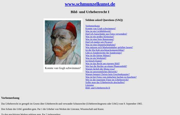 Vorschau von www.schmunzelkunst.de, Bild- und Urheberrecht