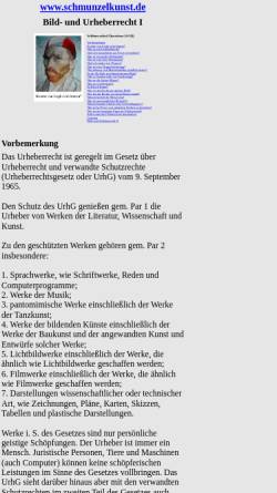 Vorschau der mobilen Webseite www.schmunzelkunst.de, Bild- und Urheberrecht