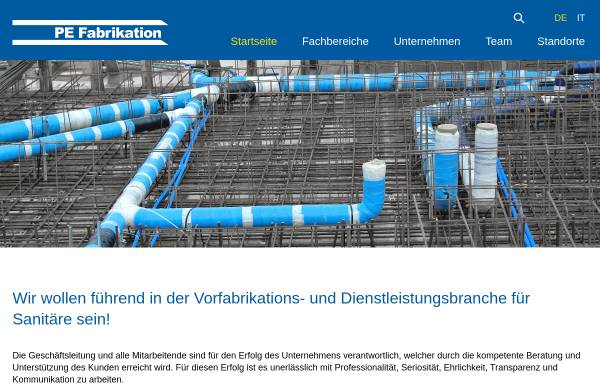 Vorschau von www.pe-fabrikation.ch, PE Fabrikations AG, Siebenen