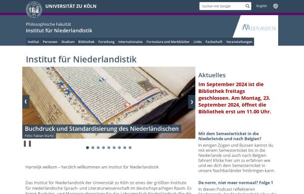 Instituts für Niederländische Philologie