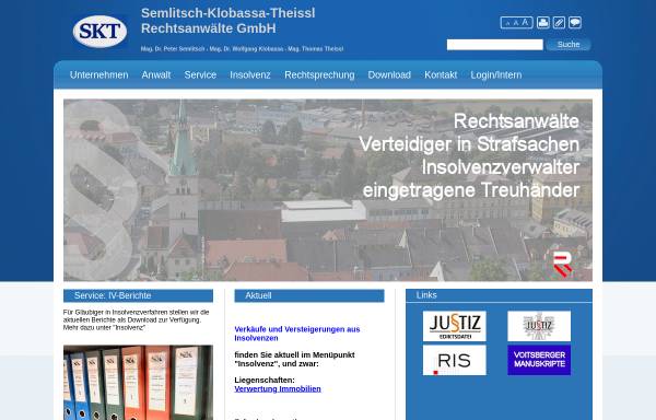 Vorschau von www.ra-semlitsch-klobassa.at, Rechtsanwälte Semlitsch und Klobassa